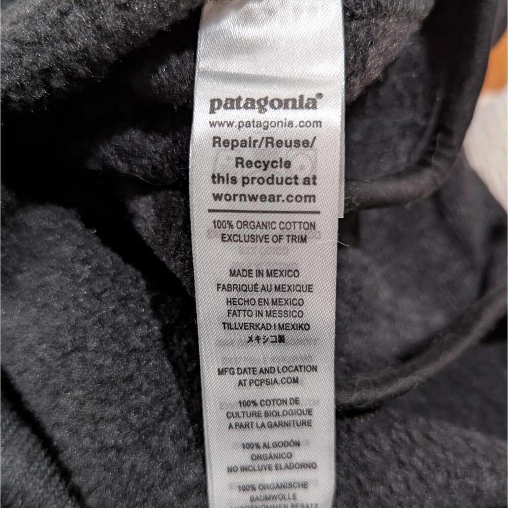Patagonia Better Sweater 1/4 Zip Fleece Men's Medium (Tag L) Black NWT - Picture 8 of 10
